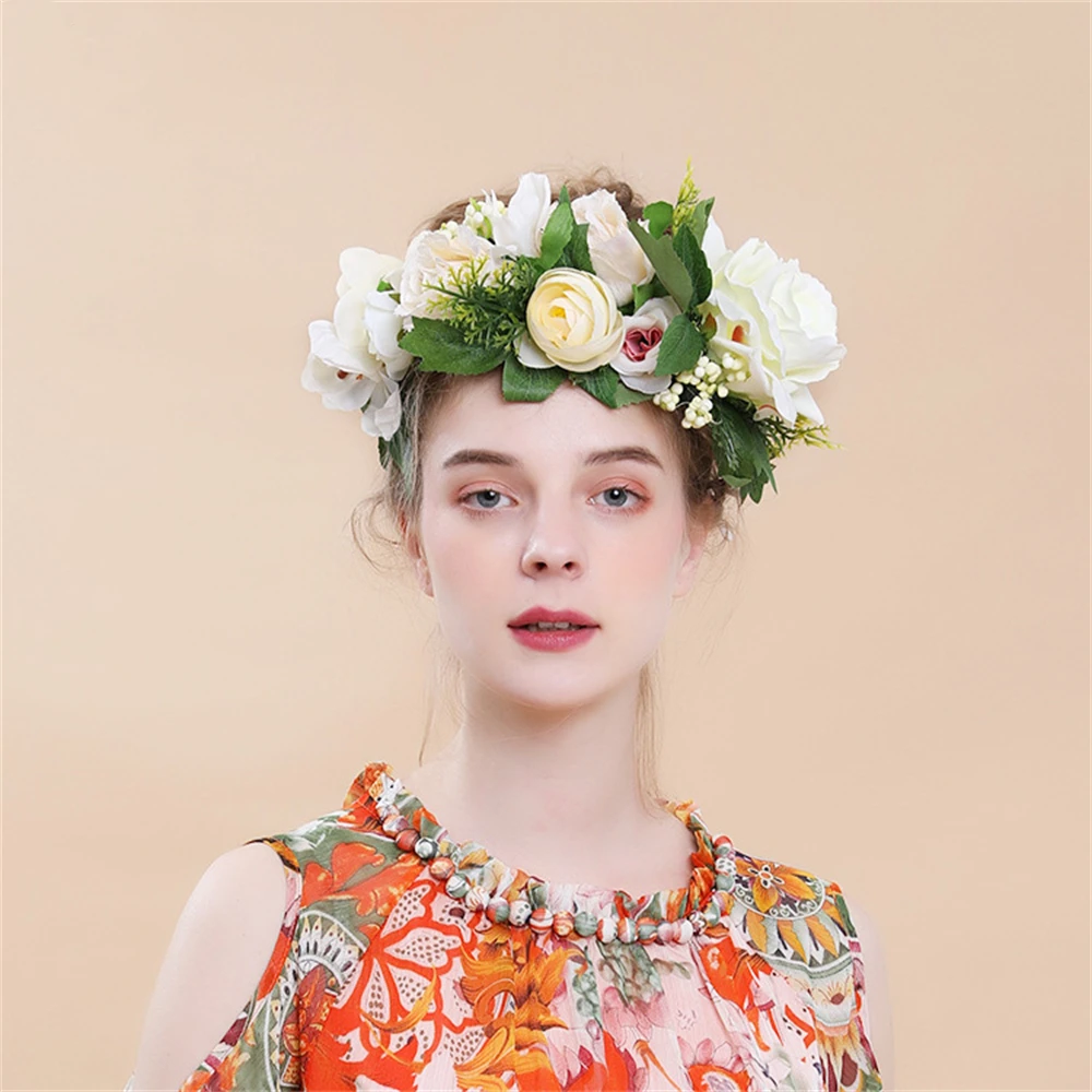 Fashion Handmade Flower Garland Headband Bridal Wedding Rose Hair Accessories Hair Band Tiara Bohemian Headpiece Hair Jewelry
Fashion Handmade Flower Garland Headband Bridal Wedding Rose Hair Accessories Hair Band Tiara Bohemian Headpiece Hair Jewelry