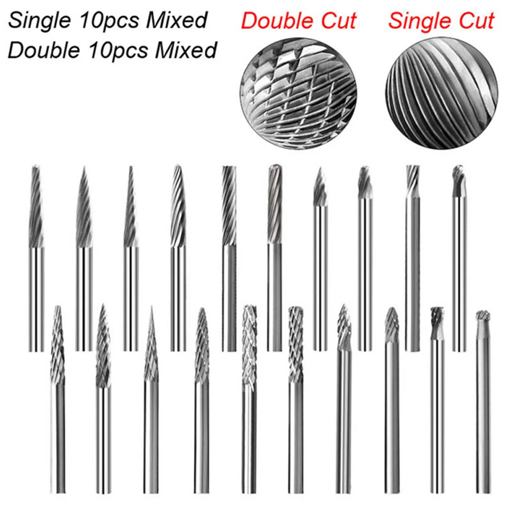 20pcs 3mm Shank Tungsten Carbide Burr Engrave Rotary Rasp File Mill Cutter For Steel Wood Metal WoodWorking Milling Cutter
20pcs 3mm Shank Tungsten Carbide Burr Engrave Rotary Rasp File Mill Cutter For Steel Wood Metal WoodWorking Milling Cutter