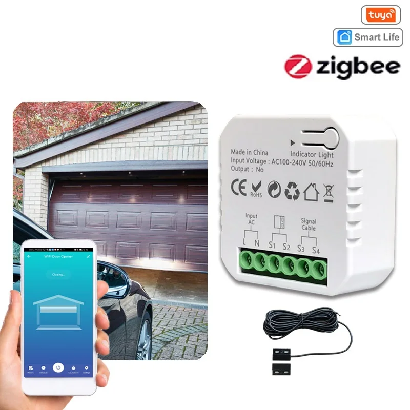 TUYA Smart Garage Door Opener Controller Garage Swing Or Sliding Door Remote Control Supports Home And ZIGBEE For Voice Control
TUYA Smart Garage Door Opener Controller Garage Swing Or Sliding Door Remote Control Supports Home And ZIGBEE For Voice Control