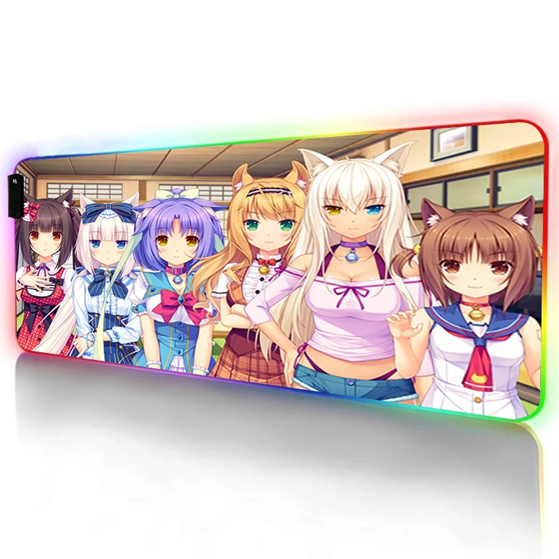 Светодиодный коврик для мыши Nekopara, игровой коврик для мыши RGB, аксессуары для ПК, настольный протектор, коврик для клавиатуры, коврики, аниме ...
Светодиодный коврик для мыши Nekopara, игровой коврик для мыши RGB, аксессуары для ПК, настольный протектор, коврик для клавиатуры, коврики, аниме ...