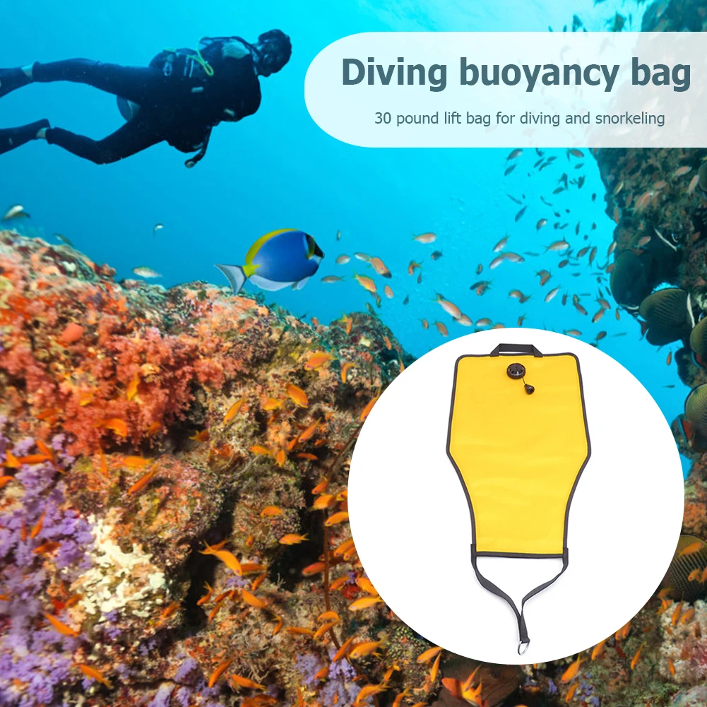 30lbs Scuba Diving Lift Bag with Dump Valve Swimming Underwater Snorkeling Salvage Bag Water Sports Flotation Gear Equipment
30lbs Scuba Diving Lift Bag with Dump Valve Swimming Underwater Snorkeling Salvage Bag Water Sports Flotation Gear Equipment