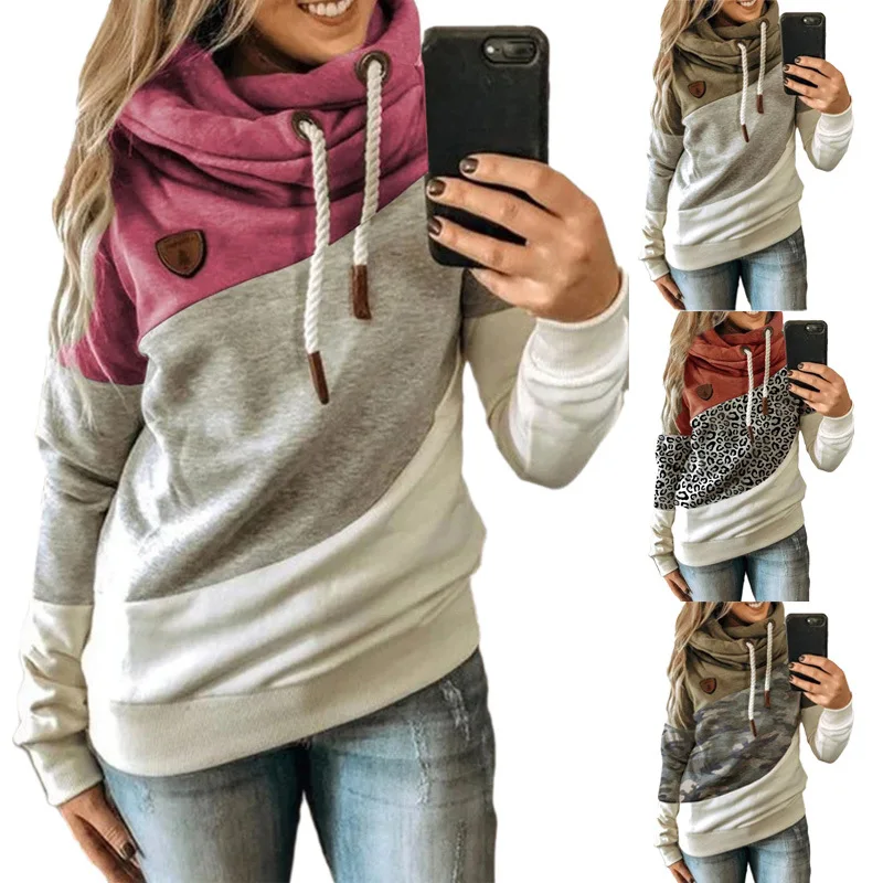 Autumn And Winter New Women's Casual Fashion Color Contrast Stitching Hooded Fleece Loose Sweater Turtleneck Warm Pullover
Autumn And Winter New Women's Casual Fashion Color Contrast Stitching Hooded Fleece Loose Sweater Turtleneck Warm Pullover