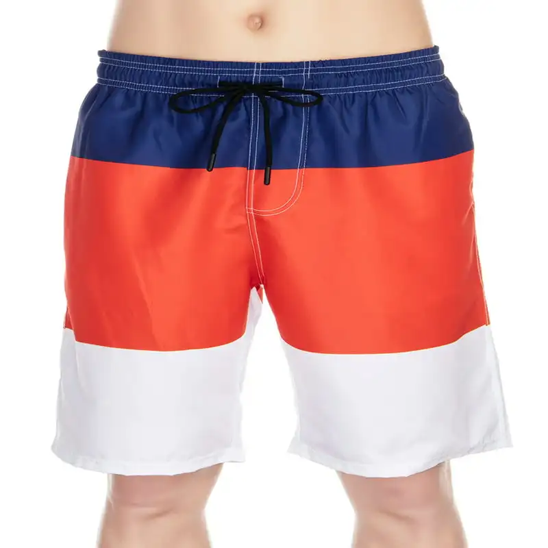 

Dry Men Swim Trunks Boardshorts Swimwear Swimsuit Beachwear Surfing Swimming Bathing Suit Colorblock Shorts with Drawstring