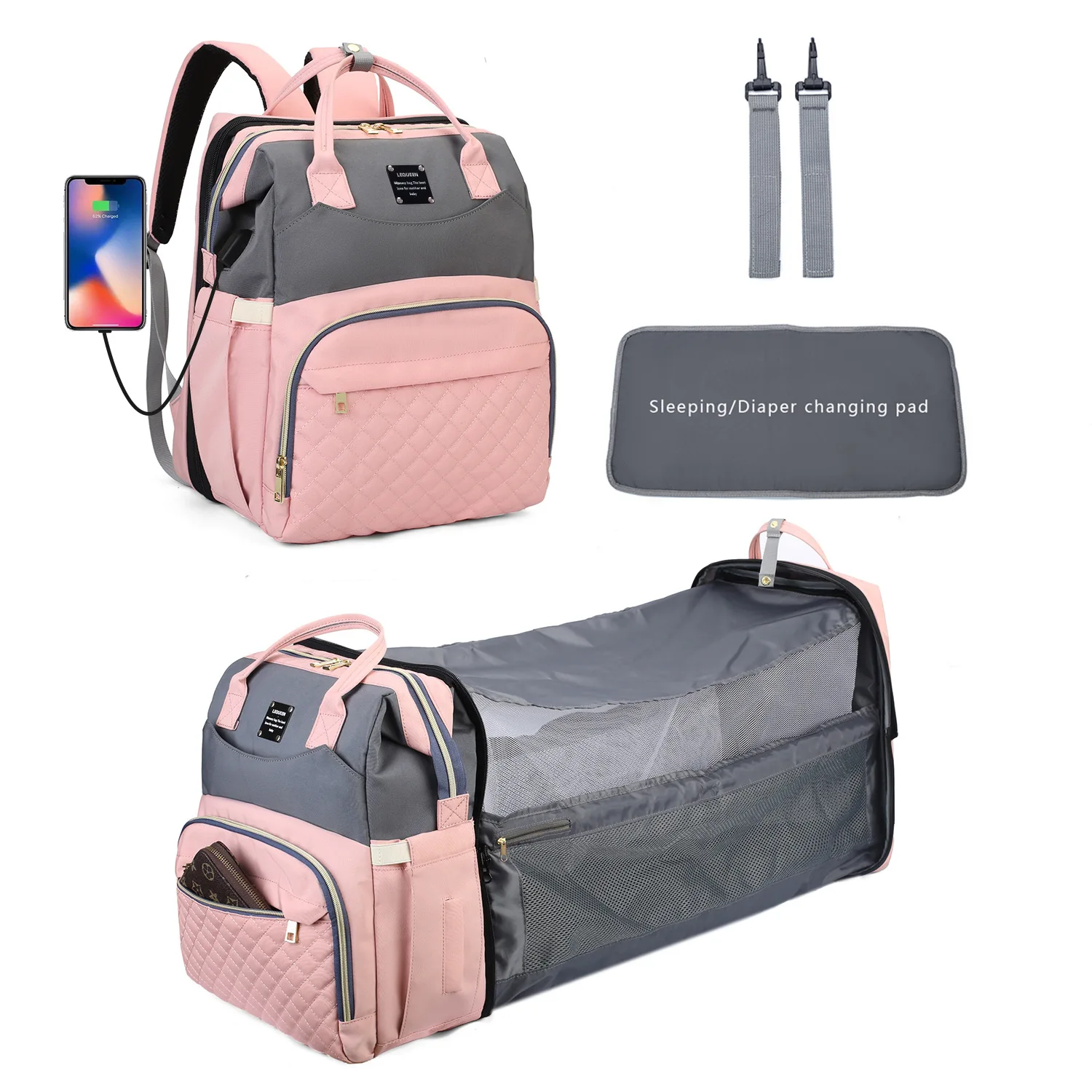 Baby Diaper Bag Bed Backpack Mom Maternity Bag Stroller Nappy Bag Large Capacity Nursing Bag for Baby Care Upgrade Backpack
Baby Diaper Bag Bed Backpack Mom Maternity Bag Stroller Nappy Bag Large Capacity Nursing Bag for Baby Care Upgrade Backpack