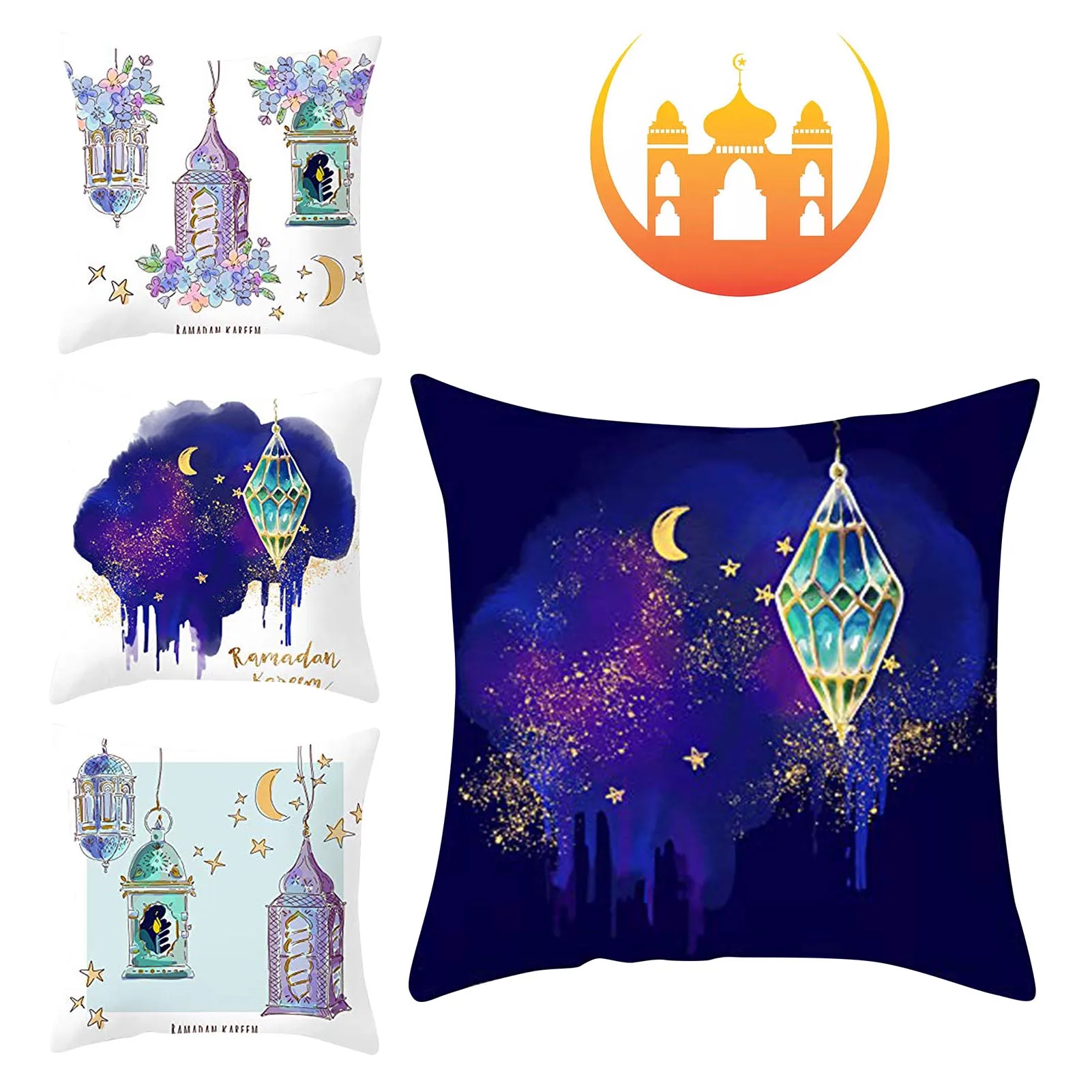 4pcs Eid Pillow Cover Ramadan Kareem Pillowcase Eid Decorations Square Throw Pillow Covers Cushion Case for Chair Sofa Supplies
4pcs Eid Pillow Cover Ramadan Kareem Pillowcase Eid Decorations Square Throw Pillow Covers Cushion Case for Chair Sofa Supplies