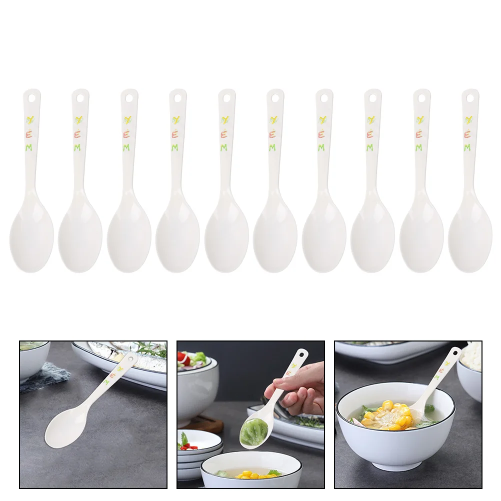 10Pcs Plastic Spoons Soup Spoons Hot Pot Spoons Mixing Spoon Kitchen Supply
10Pcs Plastic Spoons Soup Spoons Hot Pot Spoons Mixing Spoon Kitchen Supply