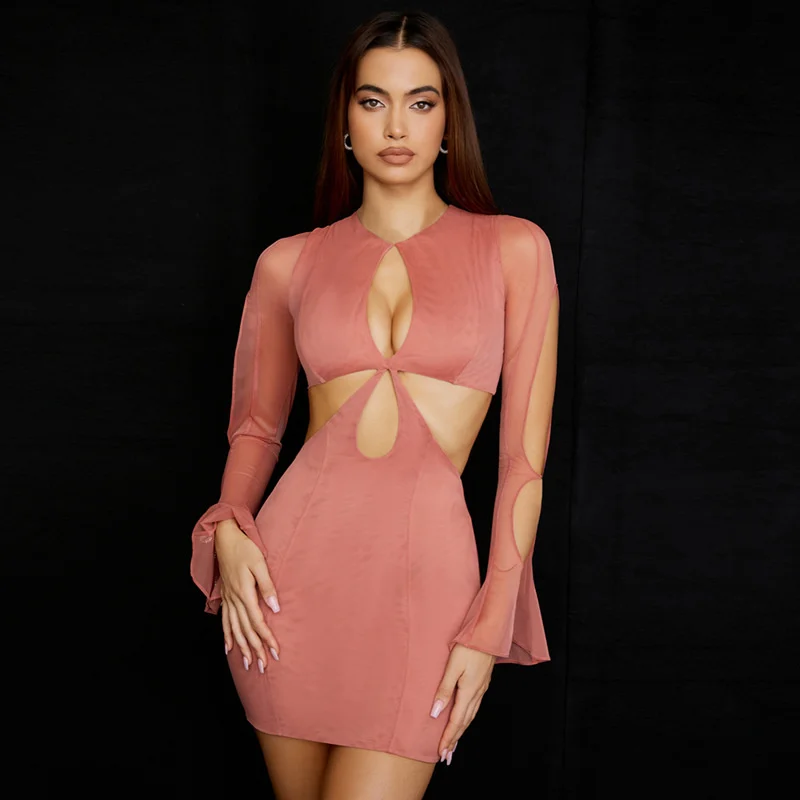 Perspective Mesh Hollow Out Dress Sexy Long Sleeve Women Dress Bodycon Streetwear Party Club Elegant 2022 Spring Summer
Perspective Mesh Hollow Out Dress Sexy Long Sleeve Women Dress Bodycon Streetwear Party Club Elegant 2022 Spring Summer