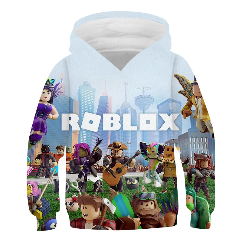

Детская толстовка Robloxing, мультяшная одежда, пуловер с длинным рукавом для маленьких мальчиков и девочек, свитер для малышей, осенняя толстов...