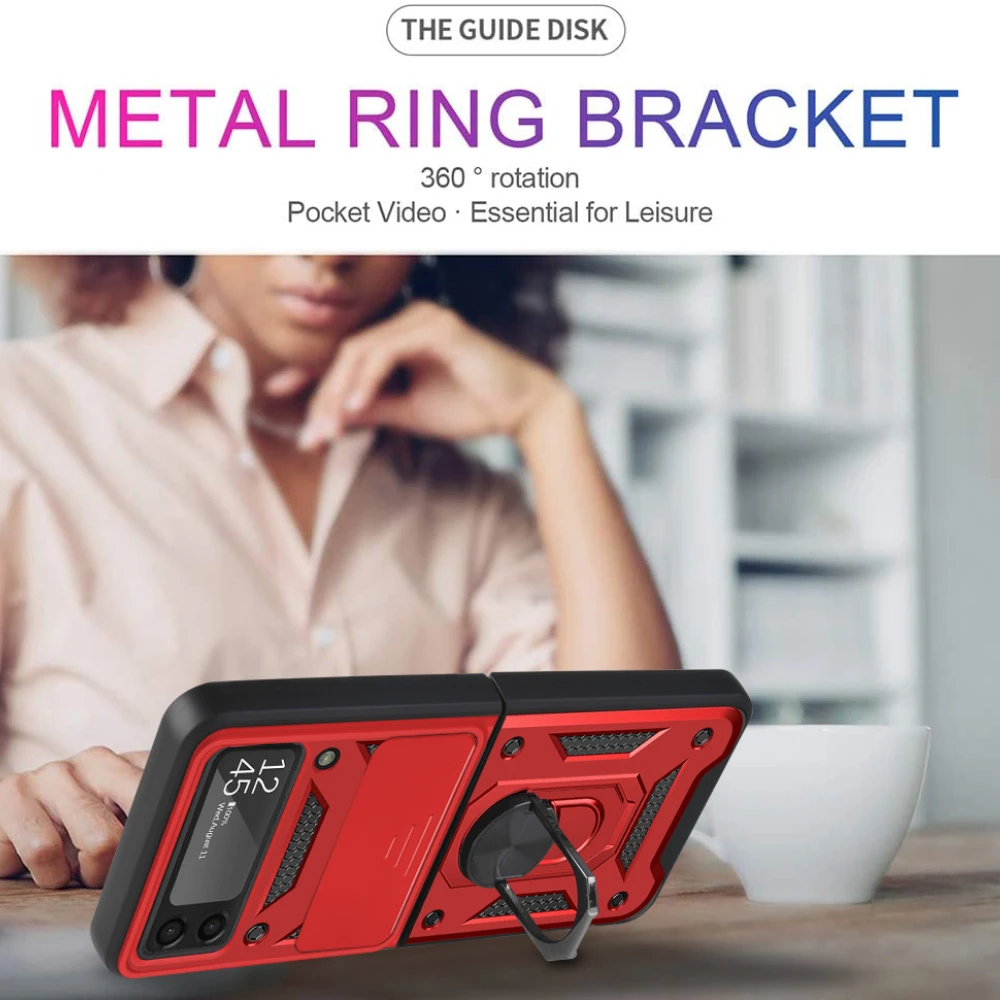 For Samsung Galaxy Z Flip 3 A52 A72 5G Shockproof Armor Case for Galaxy Z Flip 4 A12 Stand Holder Magnetic Car Ring Phone Cover
For Samsung Galaxy Z Flip 3 A52 A72 5G Shockproof Armor Case for Galaxy Z Flip 4 A12 Stand Holder Magnetic Car Ring Phone Cover