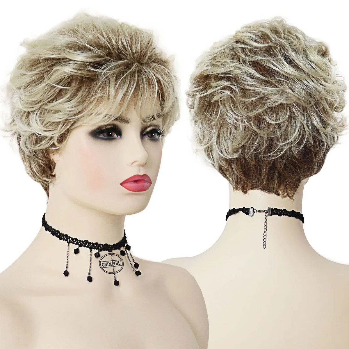 GNIMEGIL Synthetic Short Wigs for Women Blonde Hair Heat Resistant Female Cosplay Costume Mommy Party Christmas Daily Use Wigs
GNIMEGIL Synthetic Short Wigs for Women Blonde Hair Heat Resistant Female Cosplay Costume Mommy Party Christmas Daily Use Wigs