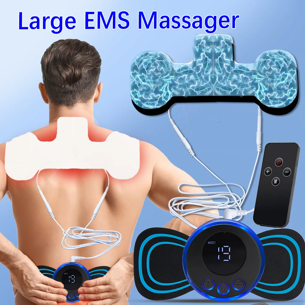 

Large EMS Massager Cervical Neck Back Patch Pulse Muscle Stimulator Electric Spine Massage Device Portable Relief Pain Relax