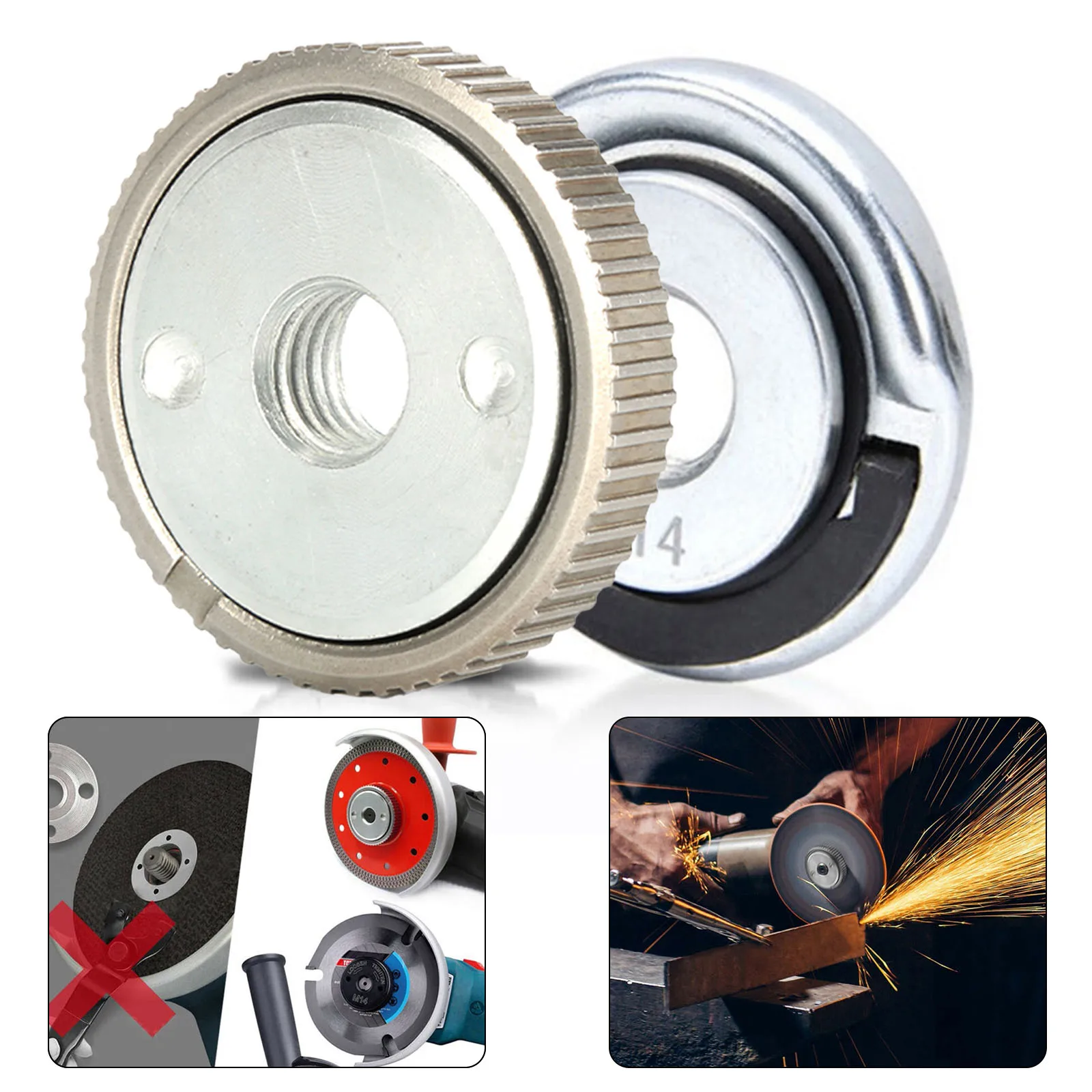 2pcs Flange Nut Set Tools Nut M14 Screw 45#Steel Angle Grinder Pressing Plate For M14 Interface Angle Grinder Tools Accessories
2pcs Flange Nut Set Tools Nut M14 Screw 45#Steel Angle Grinder Pressing Plate For M14 Interface Angle Grinder Tools Accessories