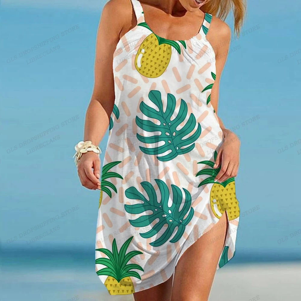 Tropic Plant Print Dress Women Fashion Bohemian Beach Dress Party Evening Sleeveless Dresses Strap Sexy Sundress Hem Holiday 5XL
Tropic Plant Print Dress Women Fashion Bohemian Beach Dress Party Evening Sleeveless Dresses Strap Sexy Sundress Hem Holiday 5XL