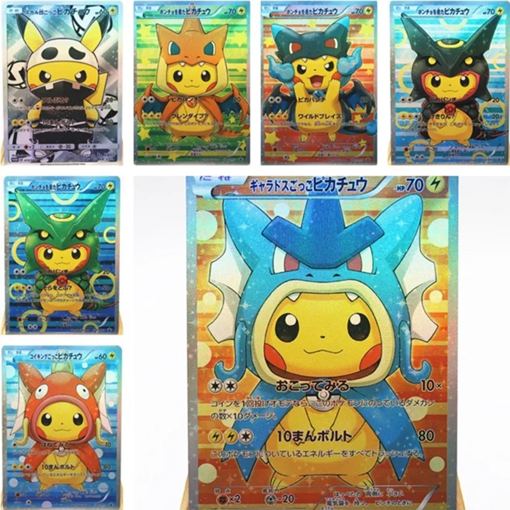 7 Sets of 55 Sheets Pokemon Cards Pikachu Snorlax Cards Cos Kawaii Cards Pokemon Cross-dressing Toys Best Gifts for Kids
7 Sets of 55 Sheets Pokemon Cards Pikachu Snorlax Cards Cos Kawaii Cards Pokemon Cross-dressing Toys Best Gifts for Kids