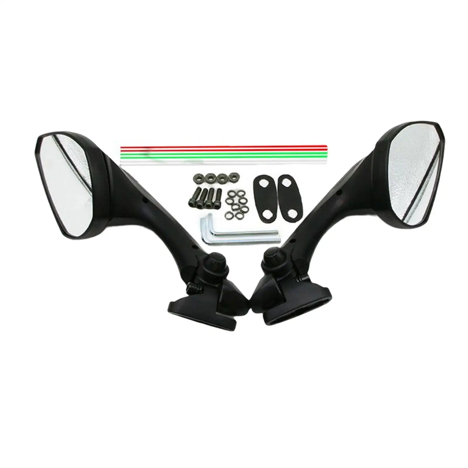 

2x Sturdy Handlebar Side View Mirror Modification Spare Parts Easy Installation Replaces Accessories Motorcycle Rearview Mirrors