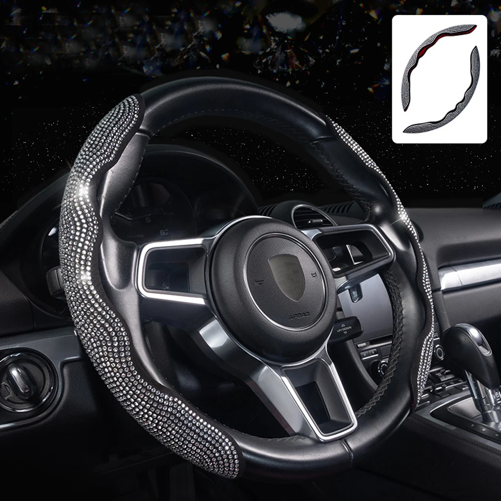 Universal Bling Crystal Car Steering Wheel Cover Rhinestones Diamond Booster Cover Anti-Slip Auto Styling Interior Accessories
Universal Bling Crystal Car Steering Wheel Cover Rhinestones Diamond Booster Cover Anti-Slip Auto Styling Interior Accessories