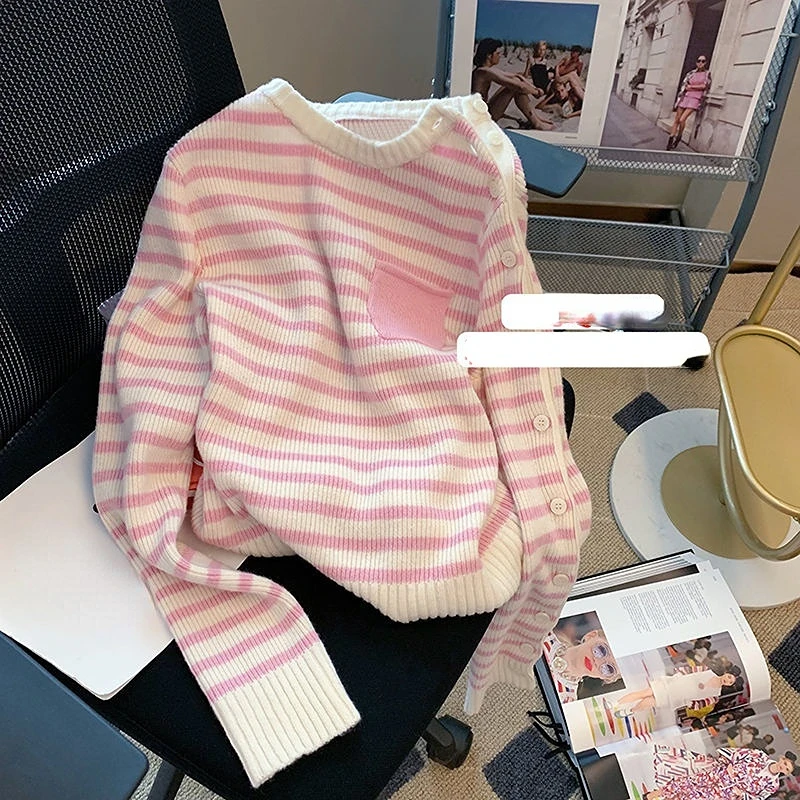 Striped O-Neck Women Sweater 2023 Fashion Autumn Winter Basic Loose Pullover Long Sleeve Lady Knitted Soft Casual Top Jumpers C4
Striped O-Neck Women Sweater 2023 Fashion Autumn Winter Basic Loose Pullover Long Sleeve Lady Knitted Soft Casual Top Jumpers C4