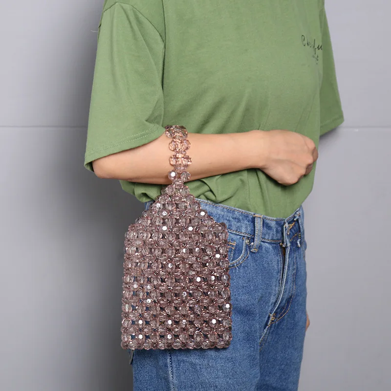 Summer Acrylic Finished Transparent Bead Women Bags Designer Handbag Beading Solid Handle Bags Vocation Handmade Handle Bag
Summer Acrylic Finished Transparent Bead Women Bags Designer Handbag Beading Solid Handle Bags Vocation Handmade Handle Bag