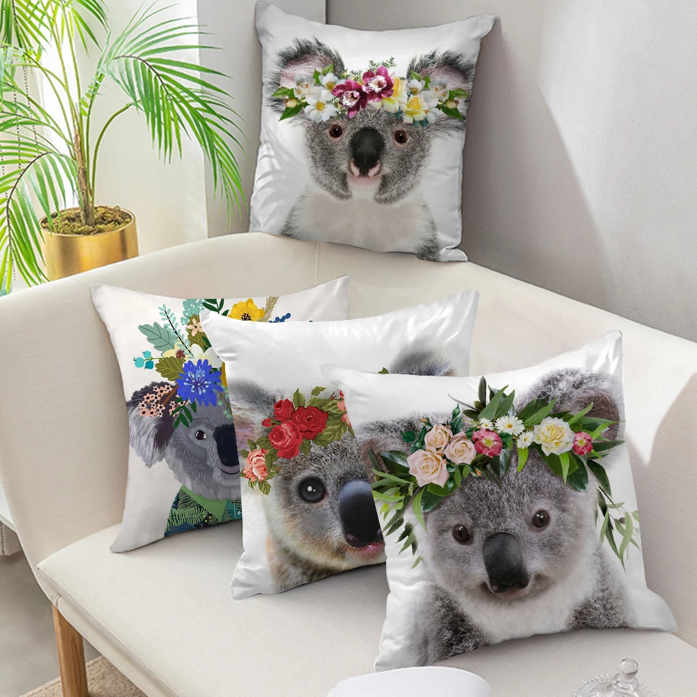 Fuwatacchi Cartoon Koala Print Pillow Cover Animal Cushion Covers for Home Sofa Decorative Throw Pillowcase Funda Cojins 45x45cm
Fuwatacchi Cartoon Koala Print Pillow Cover Animal Cushion Covers for Home Sofa Decorative Throw Pillowcase Funda Cojins 45x45cm
