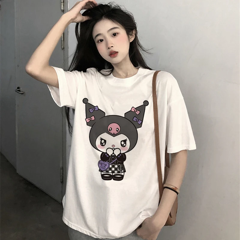 Kuromi Sanrio T-shirt Women Cotton Fashion T Shirts Kawaii Melody Hello Kitty Cartoon Harajuku Casual Clothes Streetwear Y2K Top
Kuromi Sanrio T-shirt Women Cotton Fashion T Shirts Kawaii Melody Hello Kitty Cartoon Harajuku Casual Clothes Streetwear Y2K Top