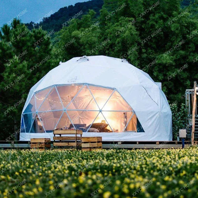 Geodesic Dome Manor greenhouse Tent Leisure Resort Vacation Outdoor Glamping Round Tent Transparent Starry Sky Luxury Hotel Dome
Geodesic Dome Manor greenhouse Tent Leisure Resort Vacation Outdoor Glamping Round Tent Transparent Starry Sky Luxury Hotel Dome