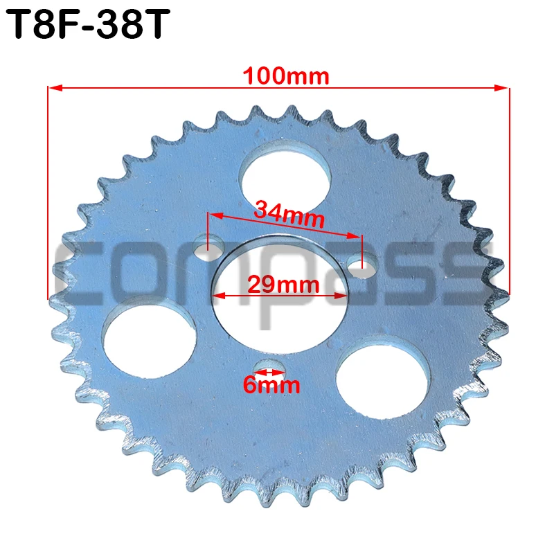 T8F 38T chain disc for 33cc 43cc 49cc Ty Rod II Go Kart Mini Motocross Xtreme ATV
T8F 38T chain disc for 33cc 43cc 49cc Ty Rod II Go Kart Mini Motocross Xtreme ATV