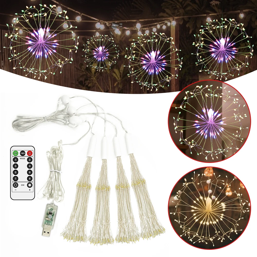 Starburst String Lights Outdoor Decorative Light Copper Wire Firework Lamp Fairy Garden Accessories Yard Wedding Decoration
Starburst String Lights Outdoor Decorative Light Copper Wire Firework Lamp Fairy Garden Accessories Yard Wedding Decoration
