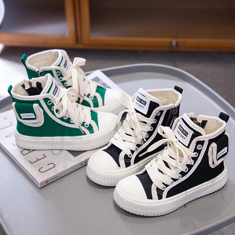 Girls Canvas Shoes Side Zipper Versatile Soft Breatheable Simple Lace-up Kids Fashion Casual Shoes for Boys Round-toe 2023 New
Girls Canvas Shoes Side Zipper Versatile Soft Breatheable Simple Lace-up Kids Fashion Casual Shoes for Boys Round-toe 2023 New