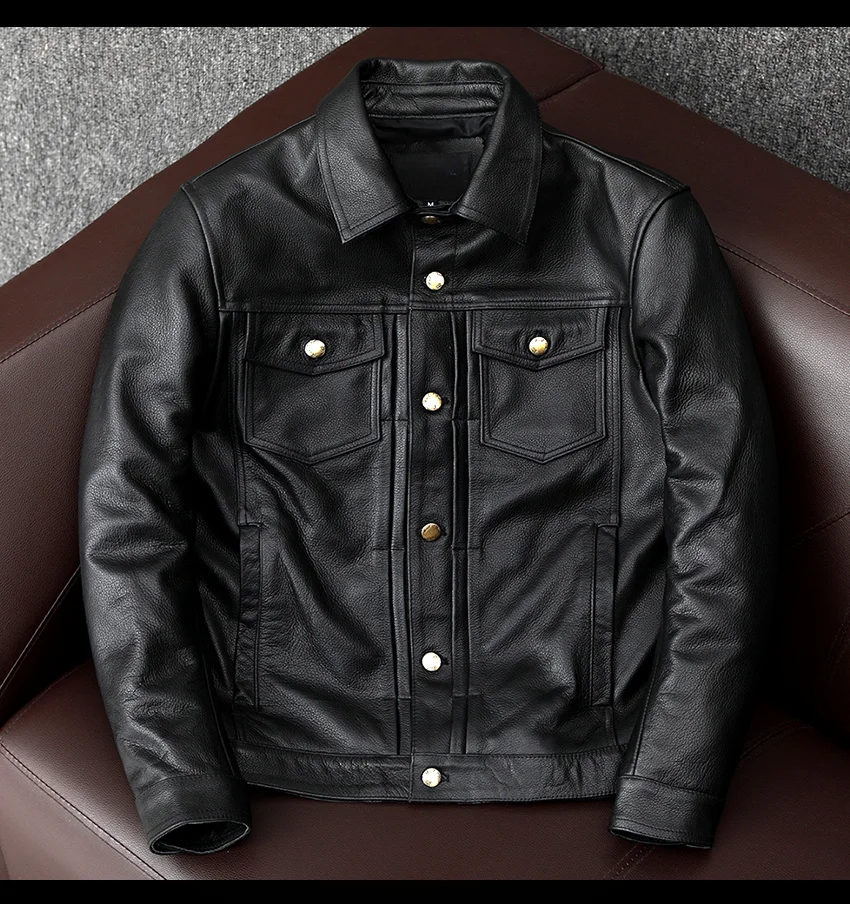 Free Shipping.Brand New Genuine Leather Jacket.sales.black Casual Slim Cowhide Coat.mens Leather Clothing.winter Leather Clothes
Free Shipping.Brand New Genuine Leather Jacket.sales.black Casual Slim Cowhide Coat.mens Leather Clothing.winter Leather Clothes