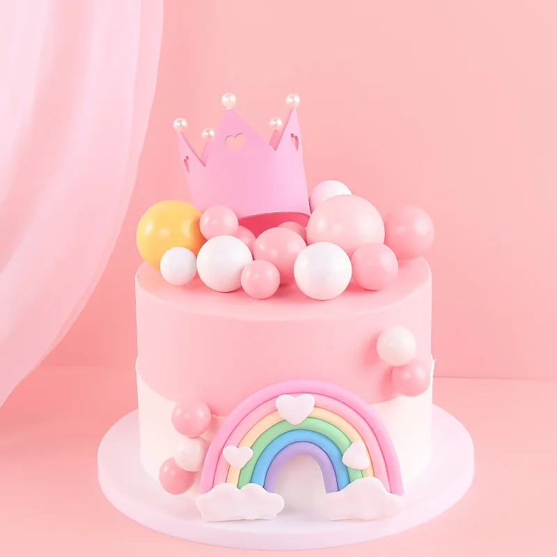 EVA Pearl Crown Cake Topper Fondant Pink Love Crown Happy Birthday Cake Decoration Baby Shower Cake Decorating Supplies
EVA Pearl Crown Cake Topper Fondant Pink Love Crown Happy Birthday Cake Decoration Baby Shower Cake Decorating Supplies