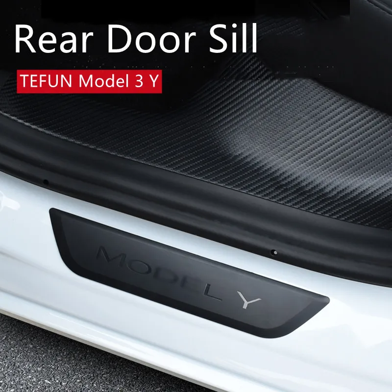 TEFUN для Tesla Model 3 Y, оригинальная декоративная наклейка на порог и заднюю дверь автомобиля, модель 3 2021, аксессуары, защитная полоса для педали
TEFUN для Tesla Model 3 Y, оригинальная декоративная наклейка на порог и заднюю дверь автомобиля, модель 3 2021, аксессуары, защитная полоса для педали