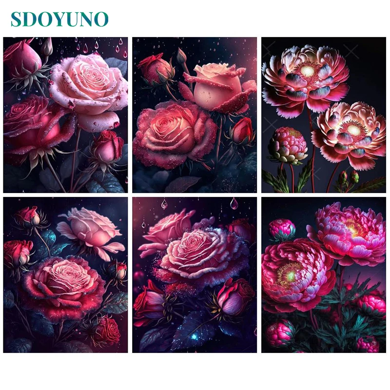 SDOYUNO 40x50cm Frame Painting By Numbers For Adults Rose Flower Oil Paint HandPainted Diy Drawing On Canvas Home Wall Art
SDOYUNO 40x50cm Frame Painting By Numbers For Adults Rose Flower Oil Paint HandPainted Diy Drawing On Canvas Home Wall Art