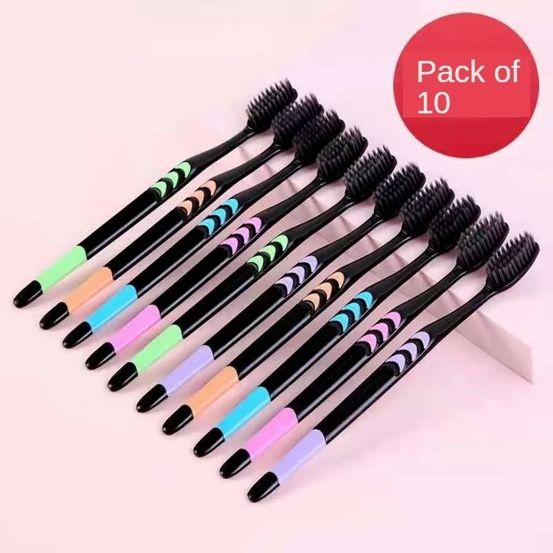 10pcs Toothbrush Soft Bristle Adult Bamboo Charcoal Household Fine Wool Antibacterial Men and Women Family Dental Oral Care
10pcs Toothbrush Soft Bristle Adult Bamboo Charcoal Household Fine Wool Antibacterial Men and Women Family Dental Oral Care