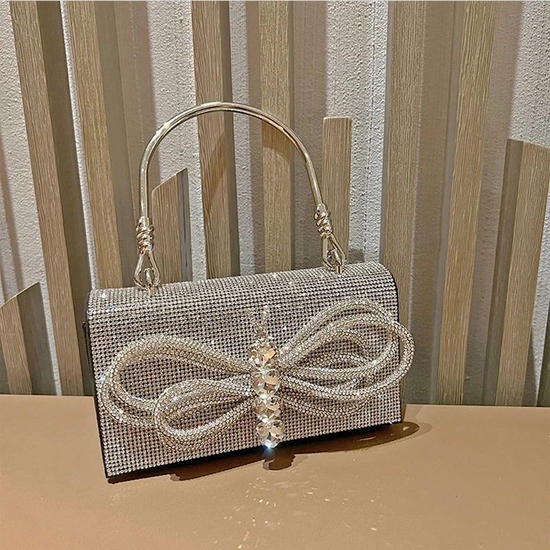 Женские сумки 2023, дизайнерская Роскошная вечерняя сумка с бантом и стразами, женские сумки, блестящая сумка через плечо 
Женские сумки 2023, дизайнерская Роскошная вечерняя сумка с бантом и стразами, женские сумки, блестящая сумка через плечо
