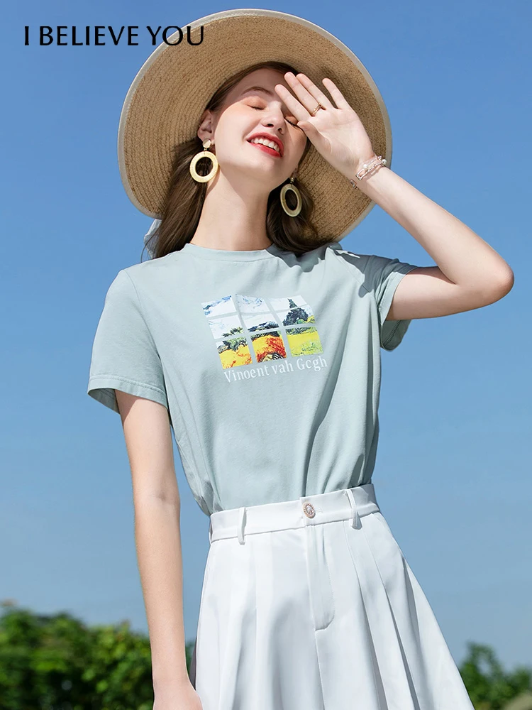 I BELIEVE YOU Summer Cotton T-shirt Women 2022 O-neck Short Sleeve Clothing Fashion Print Elegant Tops Female T-Shirt 2221014359
I BELIEVE YOU Summer Cotton T-shirt Women 2022 O-neck Short Sleeve Clothing Fashion Print Elegant Tops Female T-Shirt 2221014359