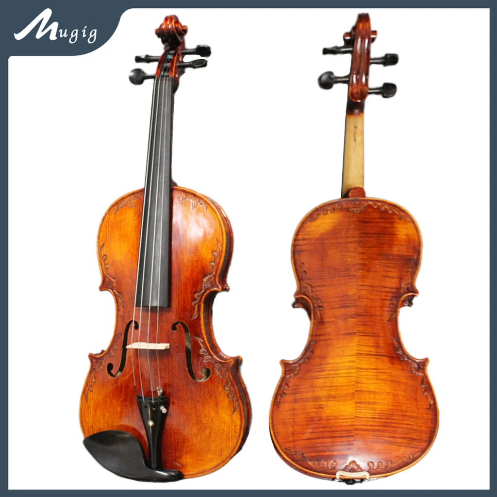 Hand Carved Violin 4/4 Size Advanced Handmade Volin Antique Spruce Wood Baroque Violino Strings Musical Instruments Whole SET
Hand Carved Violin 4/4 Size Advanced Handmade Volin Antique Spruce Wood Baroque Violino Strings Musical Instruments Whole SET