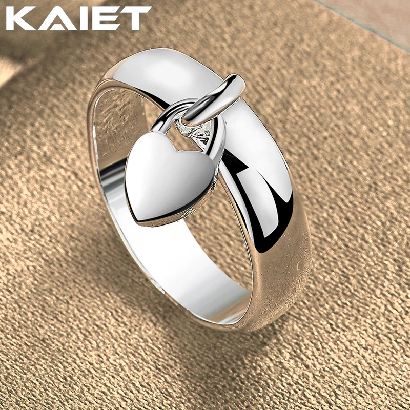 KAIET Fashion Silver Color Heart Lock 6-10# Ring Wedding Party Charm Accessories For Women Jewelry
KAIET Fashion Silver Color Heart Lock 6-10# Ring Wedding Party Charm Accessories For Women Jewelry