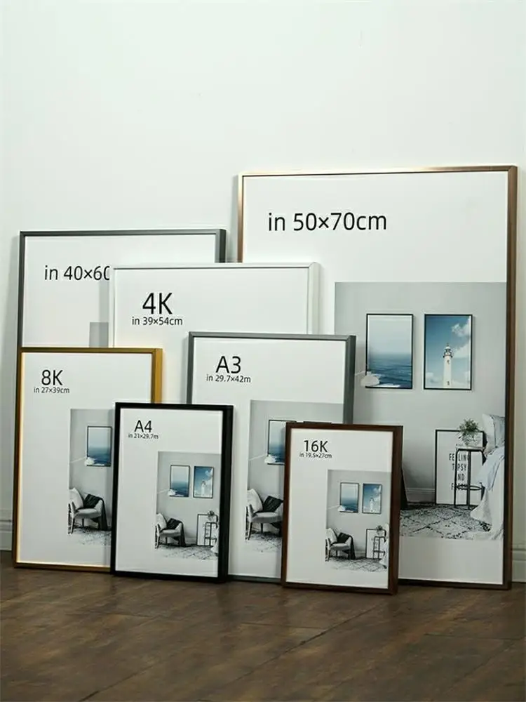 Poster Photo Picture Frame Gold Black Silver Aluminum 40x50cm 30x40cm A4 Painting Interior Wall Decoration Frame For Living Room Poster Photo Picture Frame Gold Black Silver Aluminum 40x50cm 30x40cm A4 Painting Interior Wall Decoration Frame For Living Room