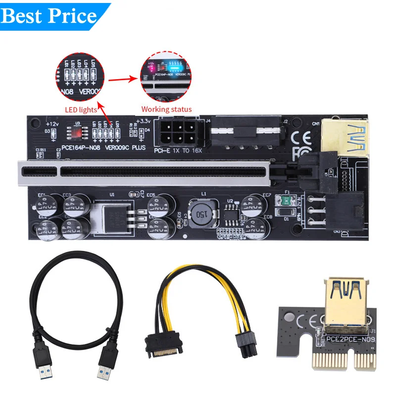 10Pcs PCIE/PCI-E Riser 009S Plus Card Ver009s PCI E PCI Express GPU 6Pin 16X USB 3.0 Extender Mining Riser For Video Card
10Pcs PCIE/PCI-E Riser 009S Plus Card Ver009s PCI E PCI Express GPU 6Pin 16X USB 3.0 Extender Mining Riser For Video Card