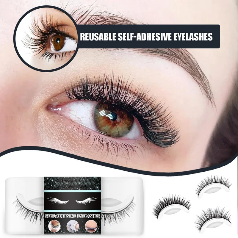 1 Pairs False Lashes Self-adhesive Eyelashes Set Fake Lashes Extensions for Women Girls Lightweight for Women Makeup
1 Pairs False Lashes Self-adhesive Eyelashes Set Fake Lashes Extensions for Women Girls Lightweight for Women Makeup