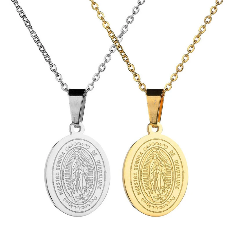 Bxzyrt Gold Medallion Virgin Mary Necklace Unisex Necklace Coin Necklace 316L Stainless Steel Necklace For Creyentes Jewelry
Bxzyrt Gold Medallion Virgin Mary Necklace Unisex Necklace Coin Necklace 316L Stainless Steel Necklace For Creyentes Jewelry