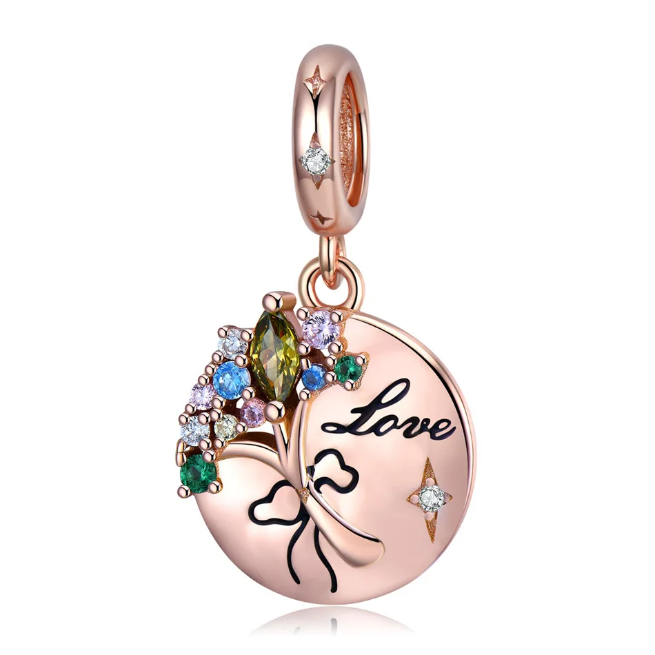Rose Gold Love Flowers Heart Star Dangle Charm fit Women Bracelet Necklace Lady Girl DIY Jewelry Gift S925 Sterling Silver Bead
Rose Gold Love Flowers Heart Star Dangle Charm fit Women Bracelet Necklace Lady Girl DIY Jewelry Gift S925 Sterling Silver Bead