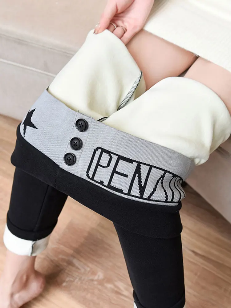 Extra Thick Cashmere Leggingsfemale Winter Thermal Casual Cotton Slimming Tights 2022 Plush Thickened Fleece Stretch Warm Pants 
Extra Thick Cashmere Leggingsfemale Winter Thermal Casual Cotton Slimming Tights 2022 Plush Thickened Fleece Stretch Warm Pants