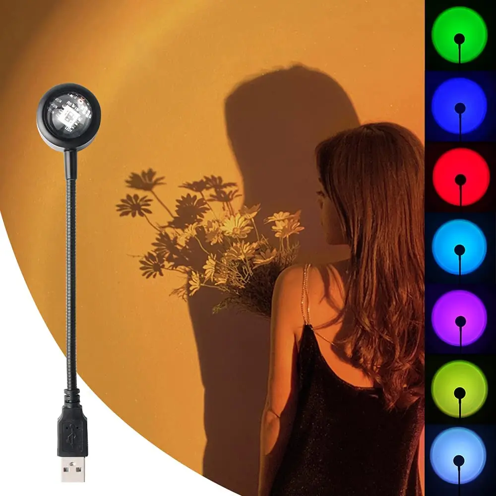 USB Sunset Rainbow Lamp Projection Atmosphere 7 Colors Night Light Photography Live Streaming Background Home Wall Decoration 50
USB Sunset Rainbow Lamp Projection Atmosphere 7 Colors Night Light Photography Live Streaming Background Home Wall Decoration 50