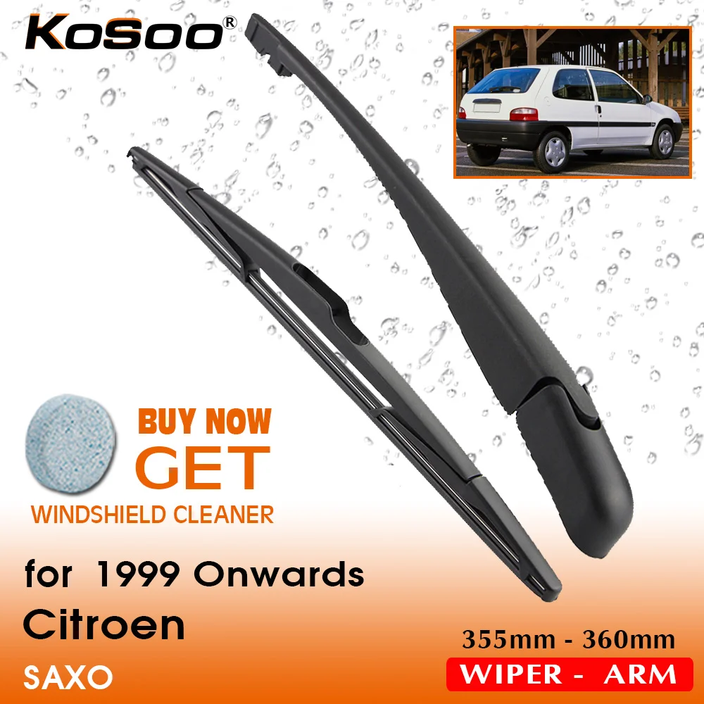KOSOO Auto Rear Car Wiper Blade For Citroen Saxo,355mm 1999 Onwards Rear Window Windshield Wiper Blades Arm,Car Accessories
KOSOO Auto Rear Car Wiper Blade For Citroen Saxo,355mm 1999 Onwards Rear Window Windshield Wiper Blades Arm,Car Accessories