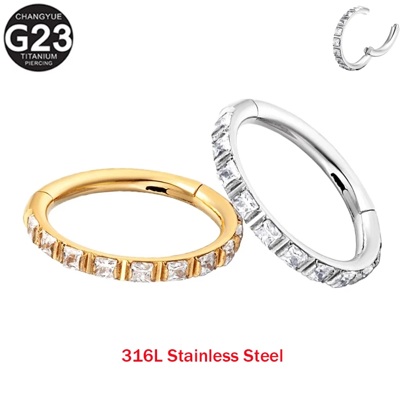 316 L Surgical Steel Daith Square Earring Zircon Hight Segment Clicker Septum Piercing Nose Rings Lip Ear Tragus Helix Jewelry
316 L Surgical Steel Daith Square Earring Zircon Hight Segment Clicker Septum Piercing Nose Rings Lip Ear Tragus Helix Jewelry