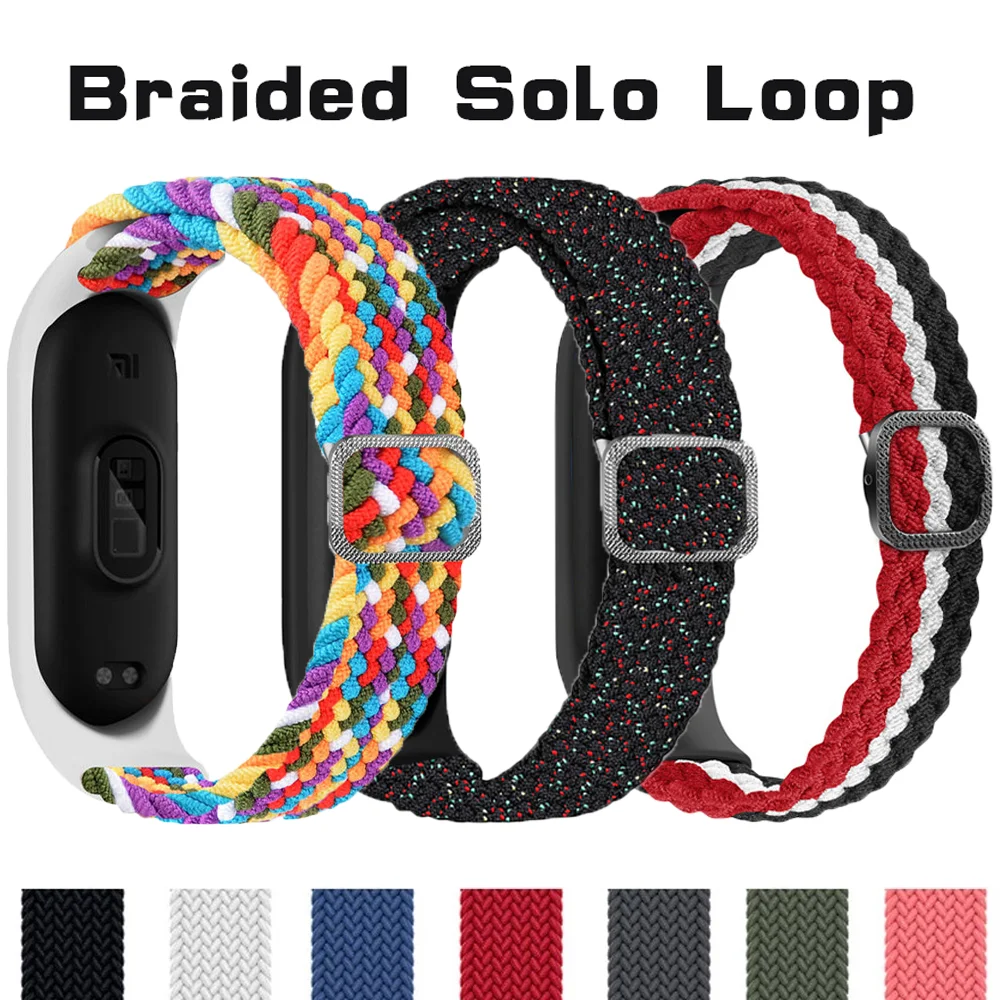 Ремешок для xiaomi mi band 6 5 4 3, сменный Плетеный соло-браслет из эластичной нейлоновой ткани для mi band 6
Ремешок для xiaomi mi band 6 5 4 3, сменный Плетеный соло-браслет из эластичной нейлоновой ткани для mi band 6