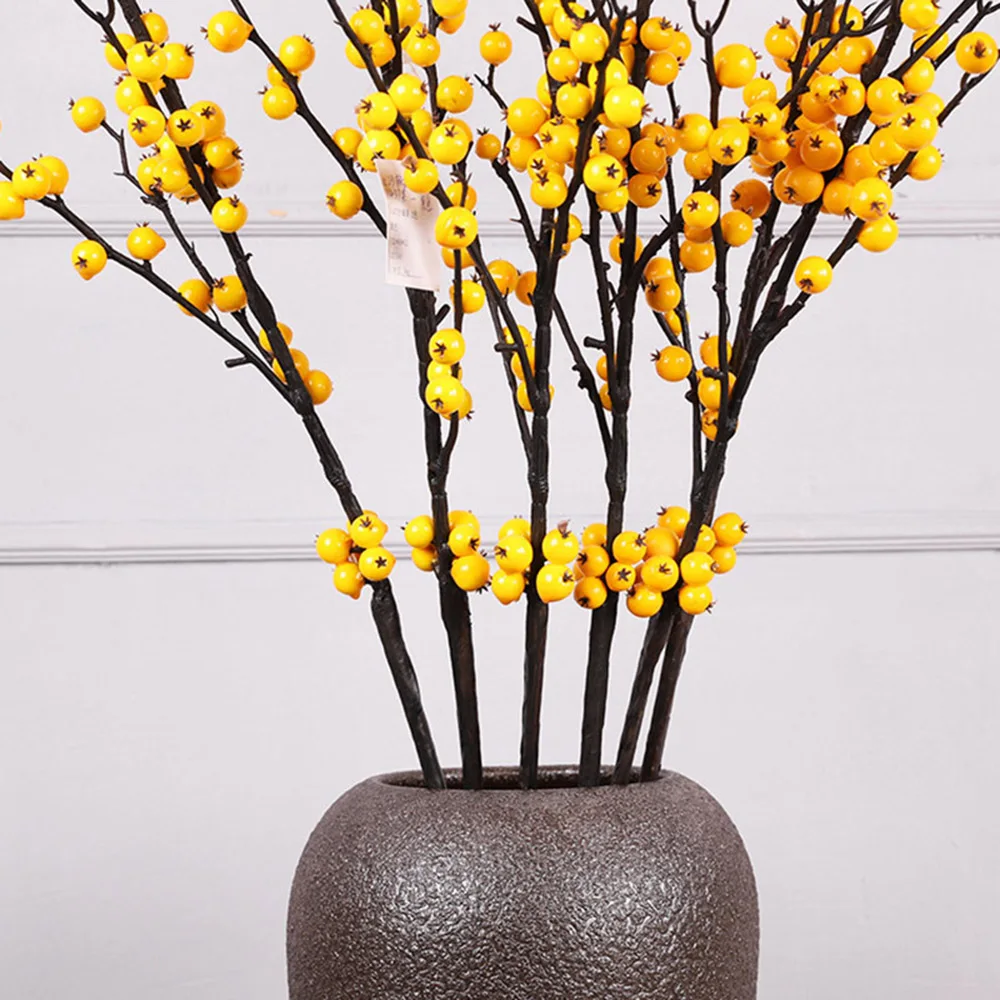 Artificial Fruit Yellow Mimosa Spray Cherry Fruit Branch Bouquet Greenery Plant Decoration for Wedding Party Home Garden Props
Artificial Fruit Yellow Mimosa Spray Cherry Fruit Branch Bouquet Greenery Plant Decoration for Wedding Party Home Garden Props