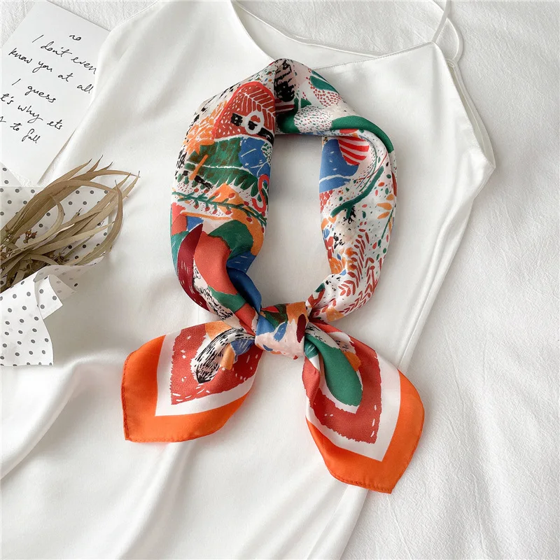 70cm Silk Scarf Small Square Color Graffiti Thin Bib Small Shawl Women Bandana Hairband Lady Head Wraps Female Neckerchief
70cm Silk Scarf Small Square Color Graffiti Thin Bib Small Shawl Women Bandana Hairband Lady Head Wraps Female Neckerchief
