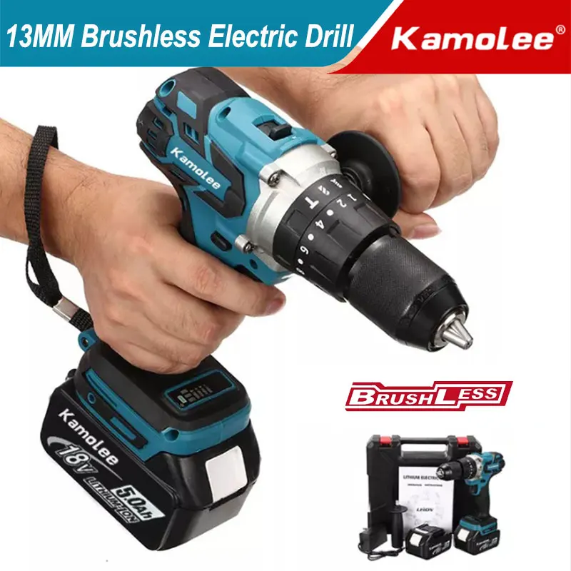 【Fit Makita 18V Battery】Kamolee 13MM Electric Impact Drill Cordless Brushless Electric Screwdriver Home DIY Power Tools.
【Fit Makita 18V Battery】Kamolee 13MM Electric Impact Drill Cordless Brushless Electric Screwdriver Home DIY Power Tools.
